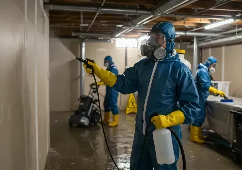 Basement Sanitization and Antimicrobial Treatment process in Yoncalla, OR