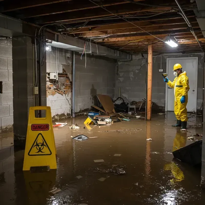 Flooded Basement Electrical Hazard in Yoncalla, OR Property